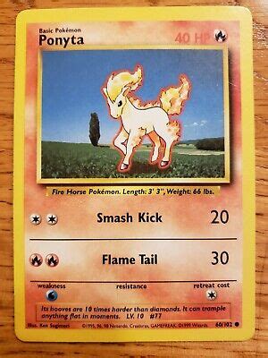 base set ponyta|ponyta 1995 card price.